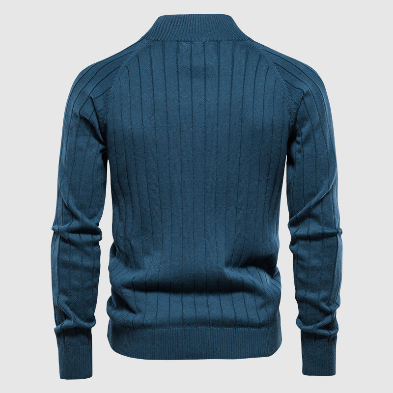 Men’s Full-Zip Cotton Vest – Versatile Layer for Everyday Wear