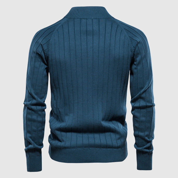 Men’s Full-Zip Cotton Vest – Versatile Layer for Everyday Wear