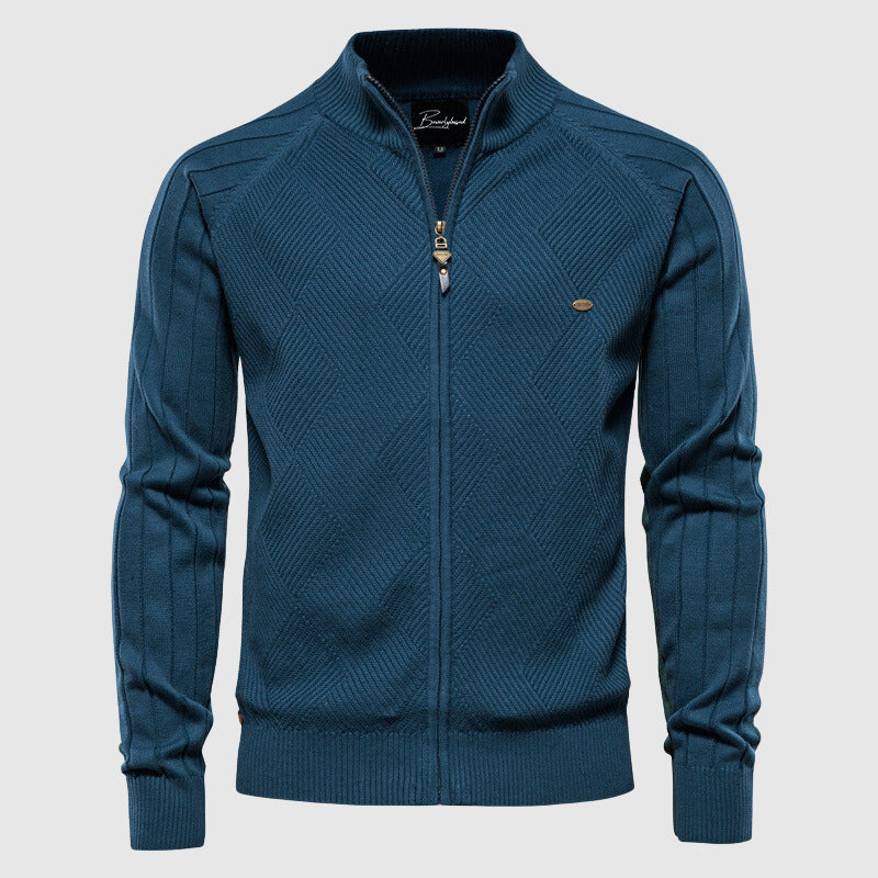 Men’s Full-Zip Cotton Vest – Versatile Layer for Everyday Wear