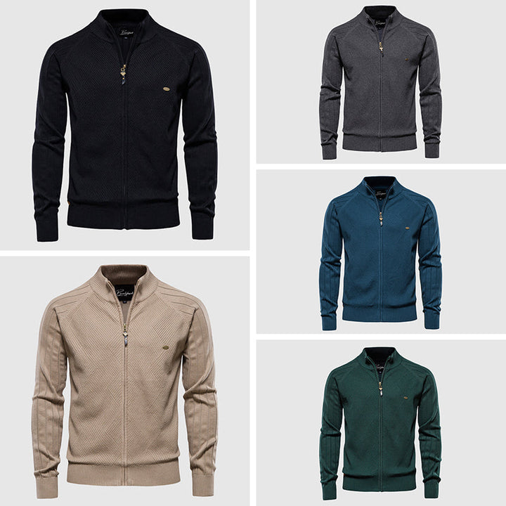 Men’s Full-Zip Cotton Vest – Versatile Layer for Everyday Wear