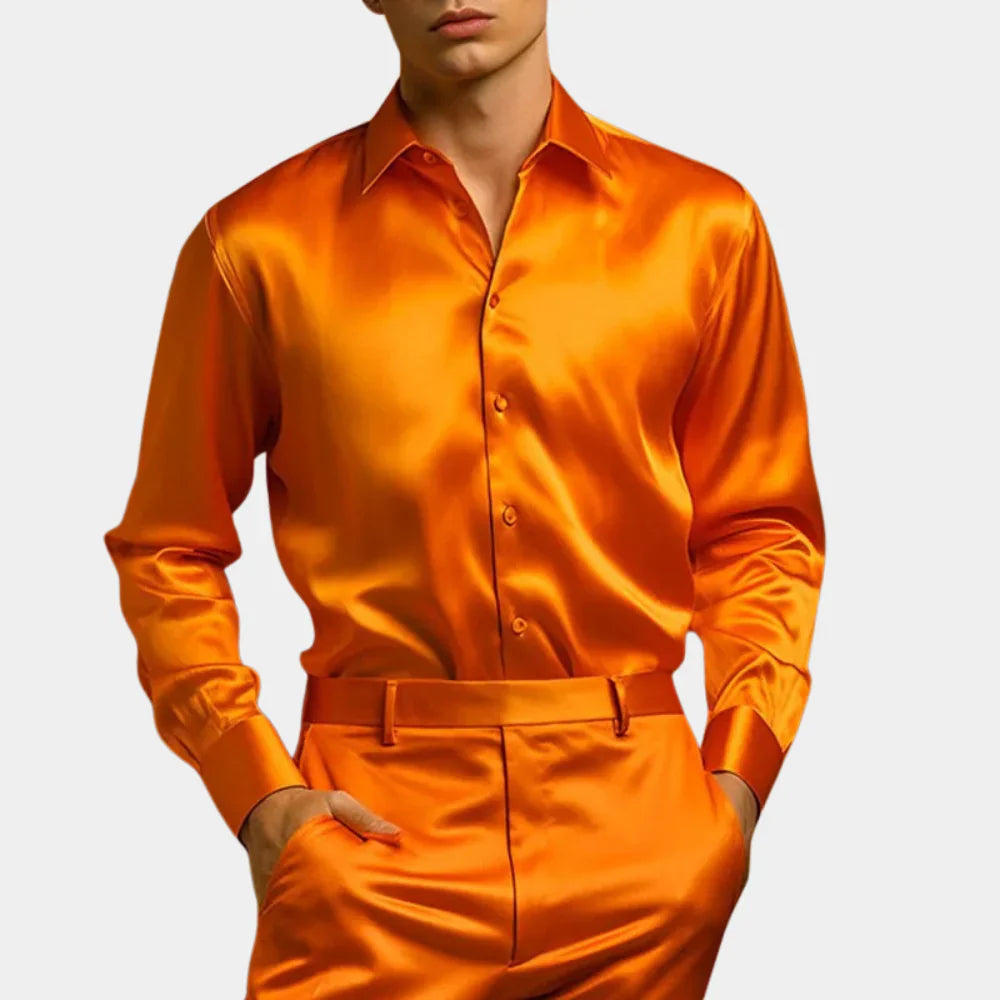 Men's Satin Shirt - Stylish and Versatile for Any Occasion