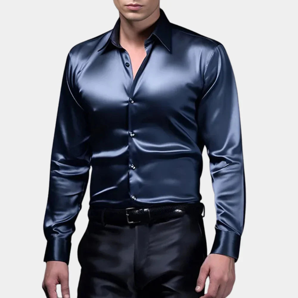 Men's Satin Shirt - Stylish and Versatile for Any Occasion