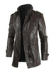 Men's Long Leather Coat