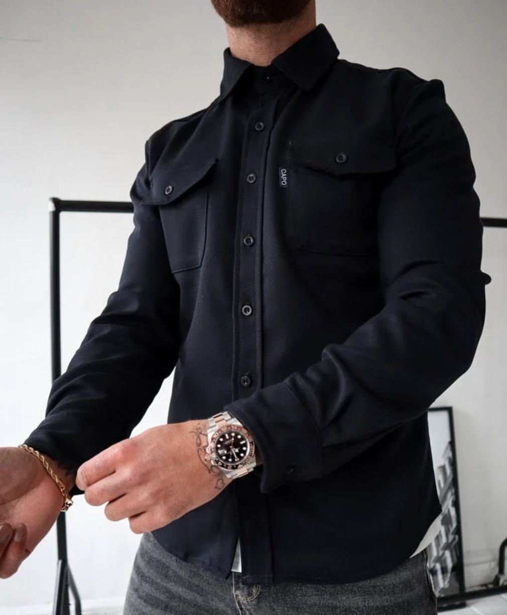 Long sleeve Shirt with Pockets for men