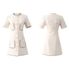 Perivane | Women’s Round Neck Midi Dress | Classic & Stylish
