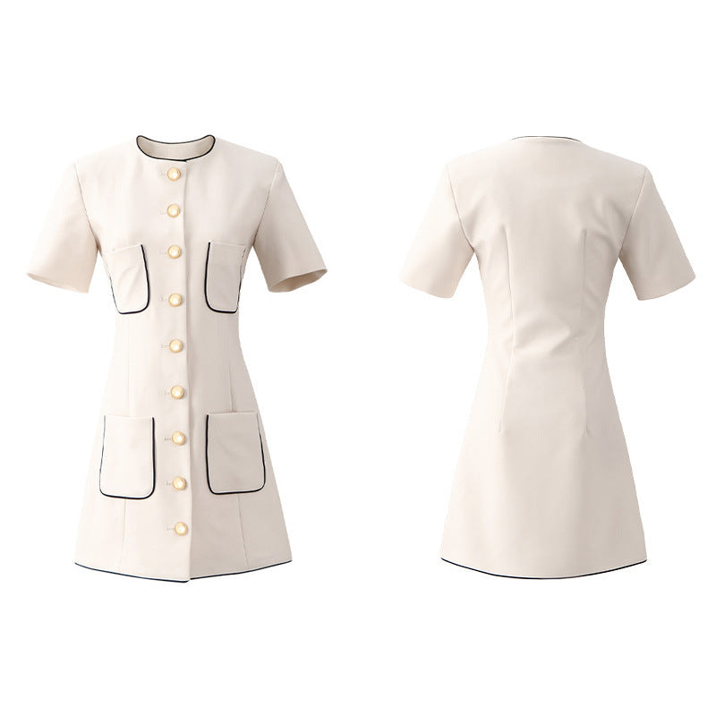Perivane | Women’s Round Neck Midi Dress | Classic & Stylish
