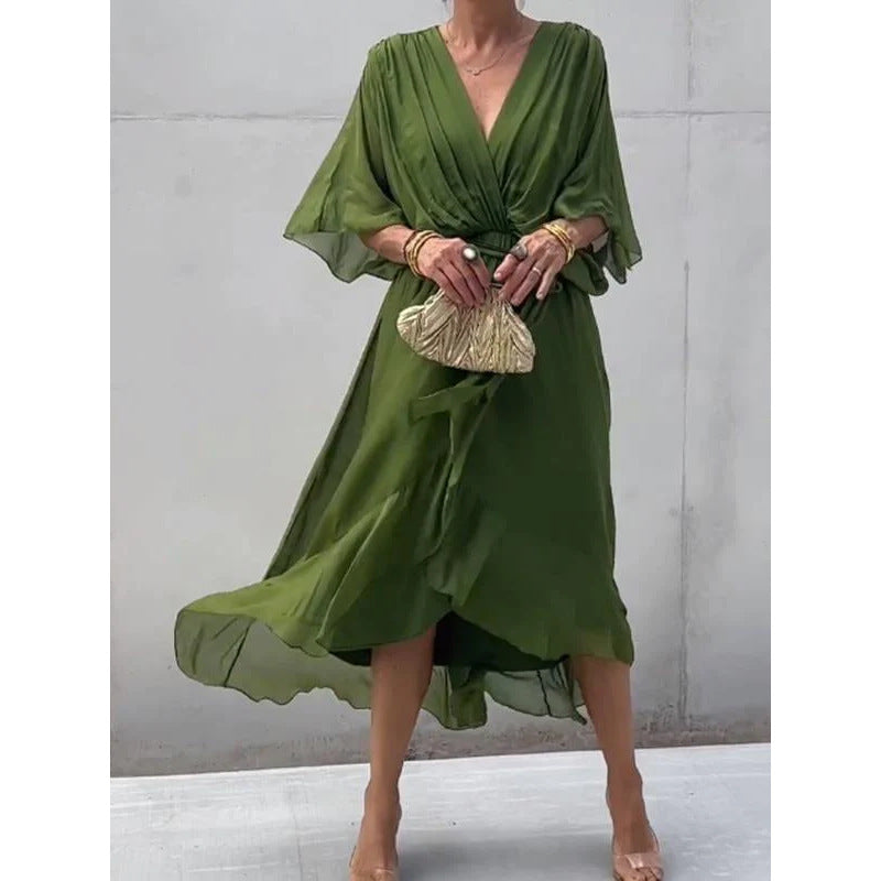 Rosafah | Women's Elegant Chiffon Dress | Midi