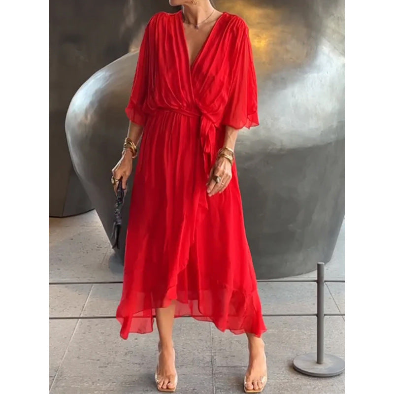Rosafah | Women's Elegant Chiffon Dress | Midi