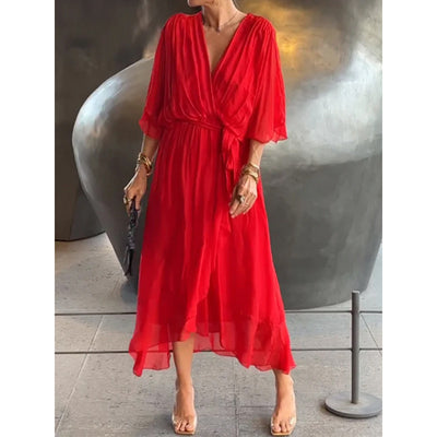 Rosafah | Women's Elegant Chiffon Dress | Midi