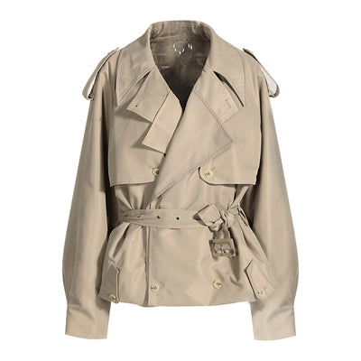 Lioris | Women’s Modern and Versatile Design Cropped Trench Jacket