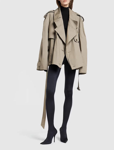 Lioris | Women’s Modern and Versatile Design Cropped Trench Jacket