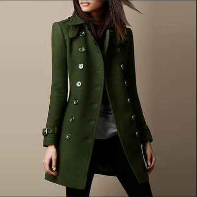 Jaya | Women's Buttoned Trench Coat | Long