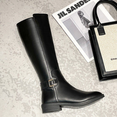 Edna | Women's Knee High Boots| V-Slit