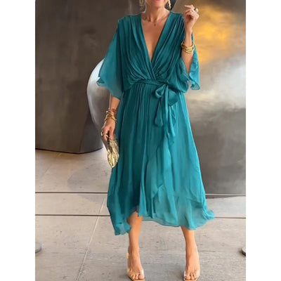 Rosafah | Women's Elegant Chiffon Dress | Midi