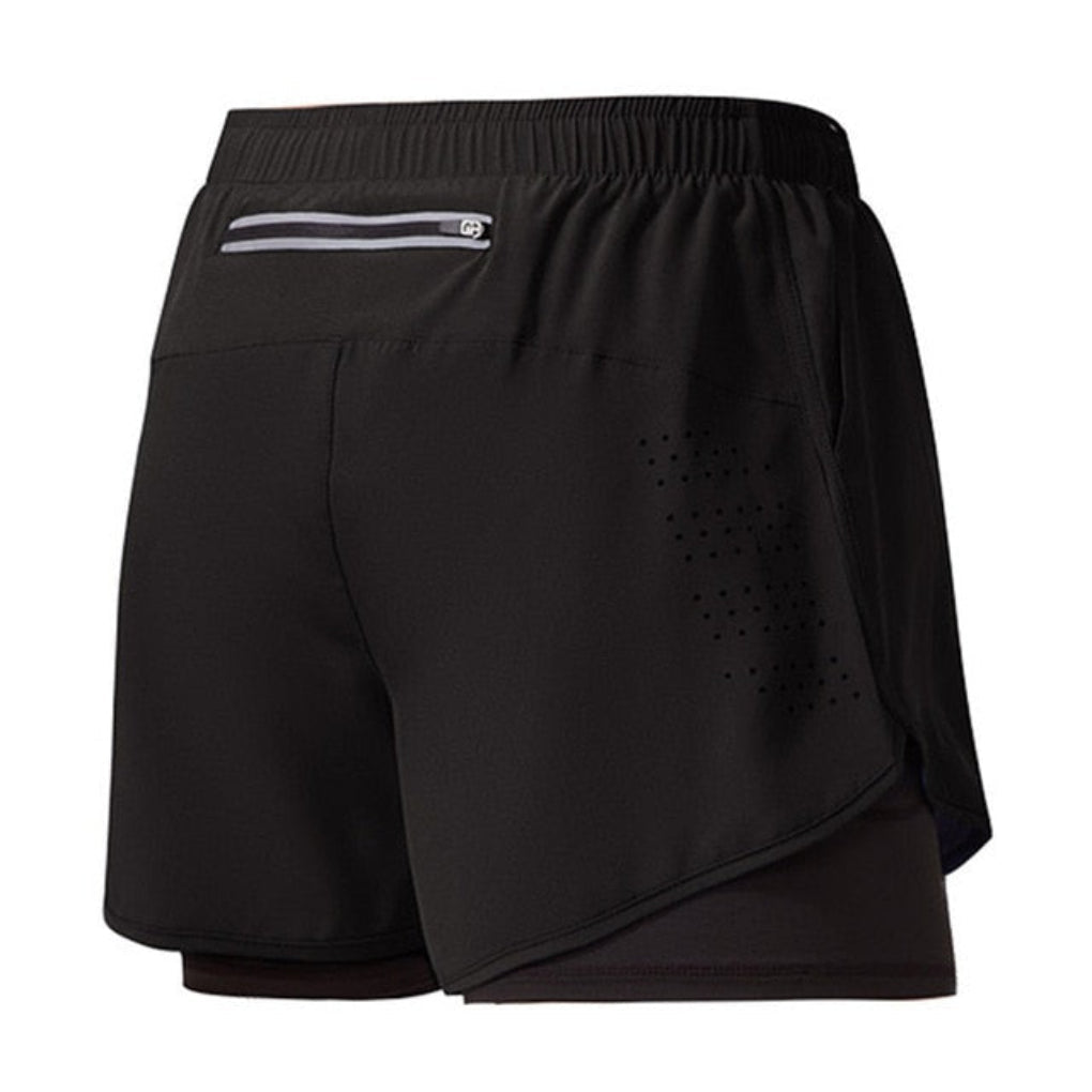 Quick-Dry Men's Running Shorts with Zipper
