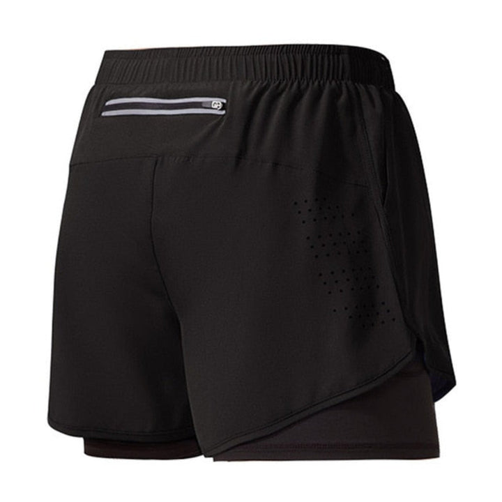 Quick-Dry Men's Running Shorts with Zipper