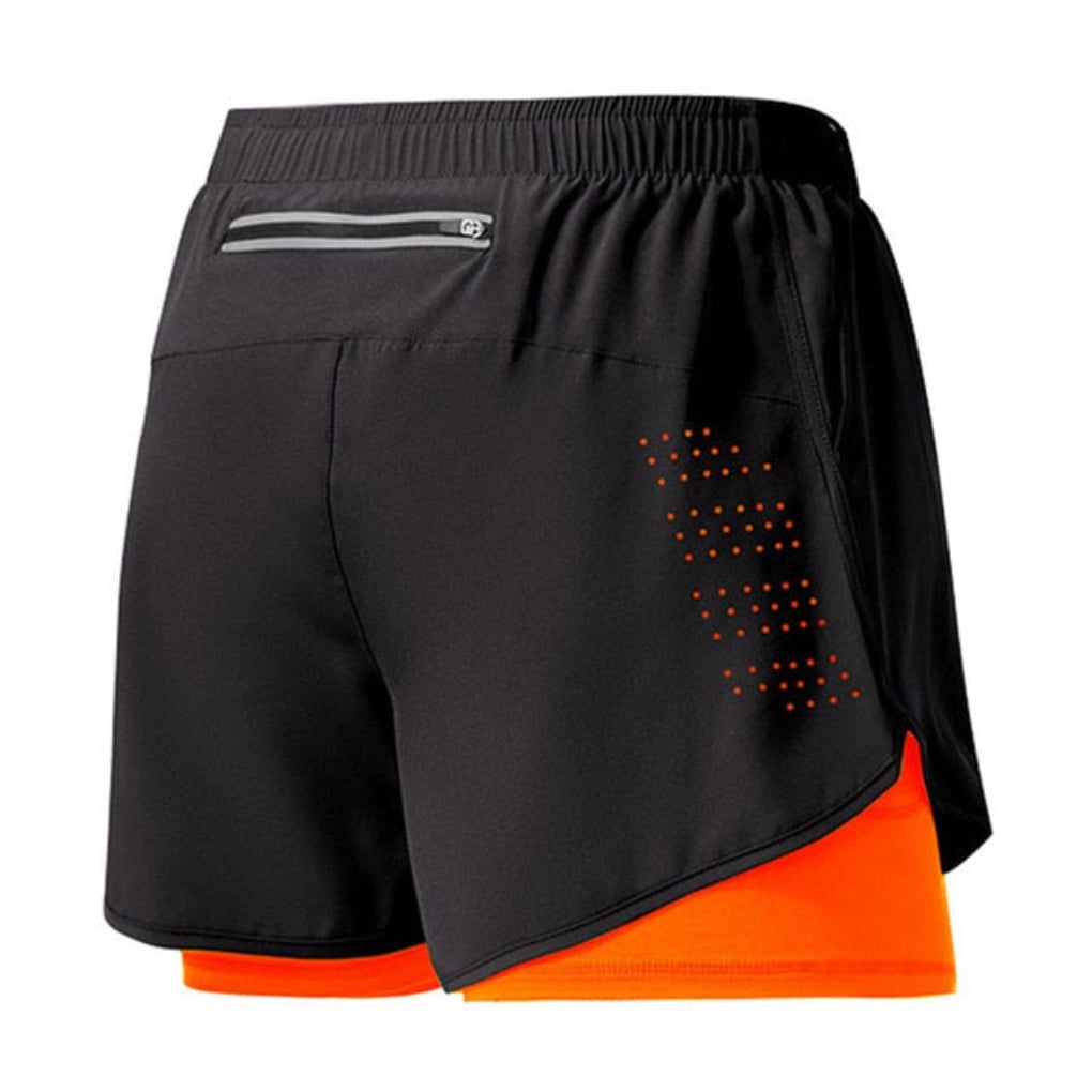Quick-Dry Men's Running Shorts with Zipper
