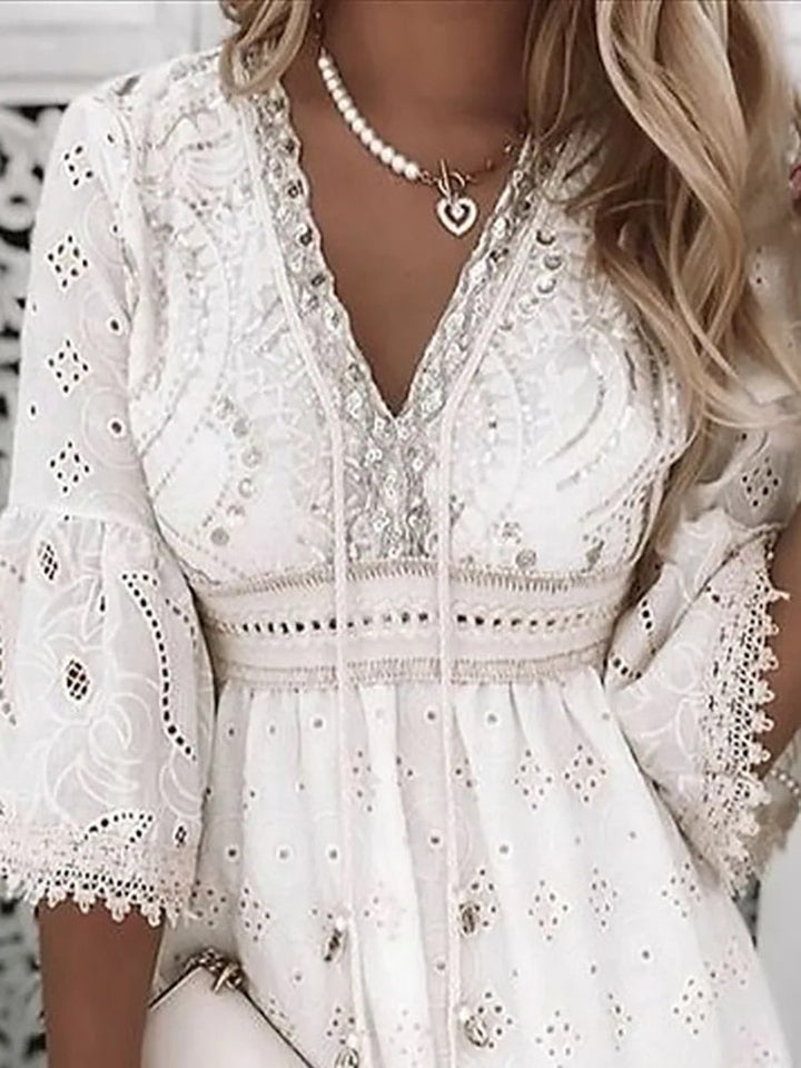 Elegant V-Neck Dress