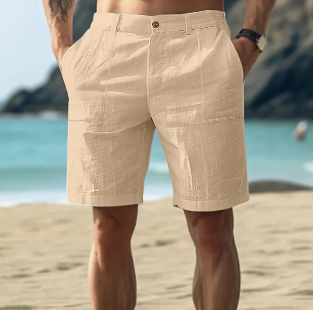 Casual Men's Linen Shorts for Summer Days