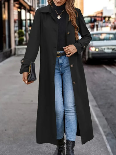 Celvara | Women's Timeless Long Trench Coat | Sophisticated
