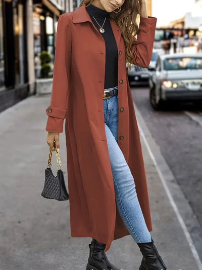 Celvara | Women's Timeless Long Trench Coat | Sophisticated