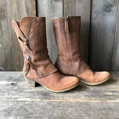 Lucca | Women's Cowboy Style Boots | Brown