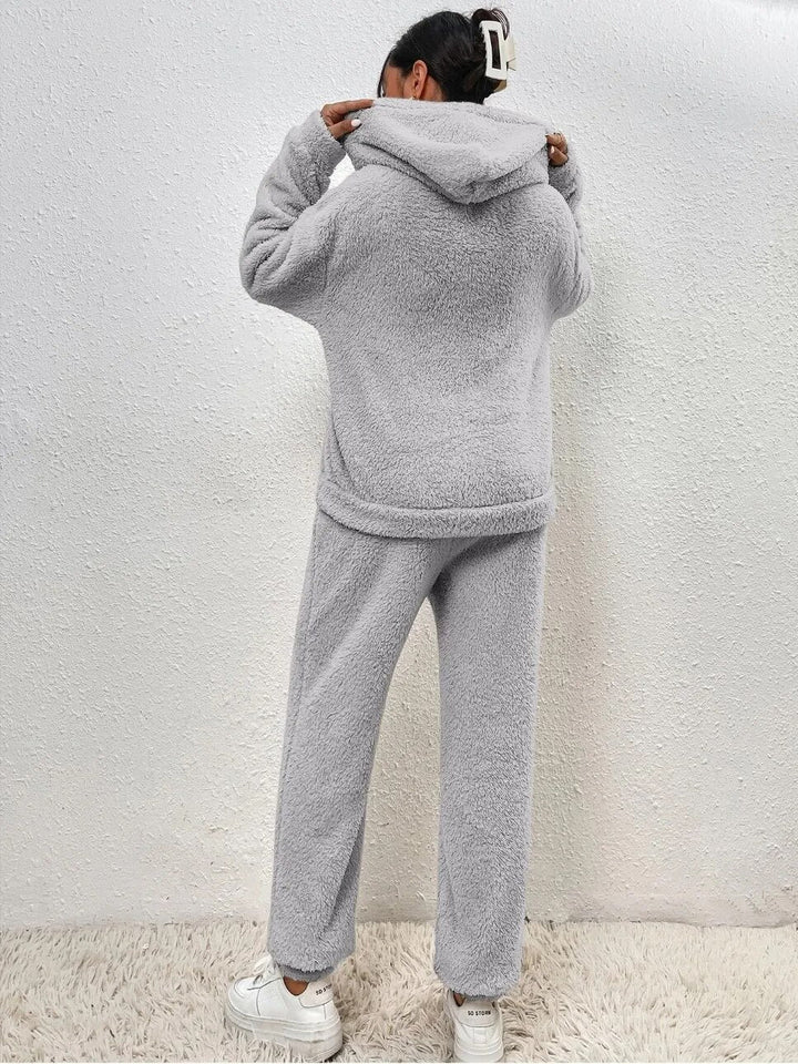 Ultra-Comfortable Teddy Lounge Set with Hoodie