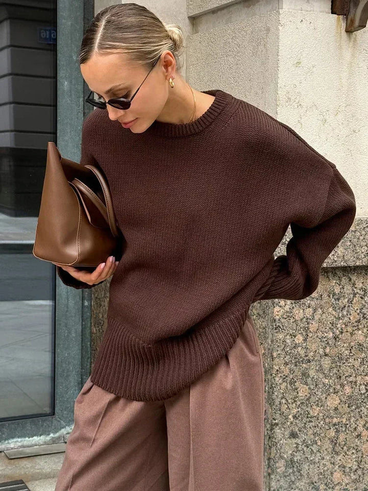 Alvara | Women’s Relaxed Knit Jumper | Casual Fit & Chill-Day Ease