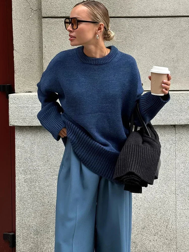 Alvara | Women’s Relaxed Knit Jumper | Casual Fit & Chill-Day Ease