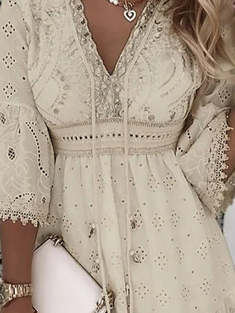 Elegant V-Neck Dress