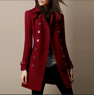 Jaya | Women's Buttoned Trench Coat | Long