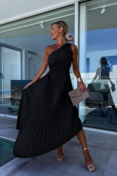 Halley | Women's Elegant One Shoulder Dress | Midi