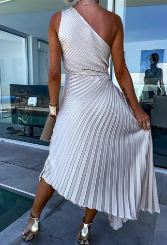 Halley | Women's Elegant One Shoulder Dress | Midi