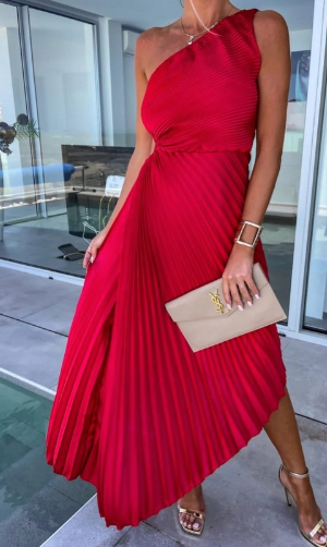 Halley | Women's Elegant One Shoulder Dress | Midi