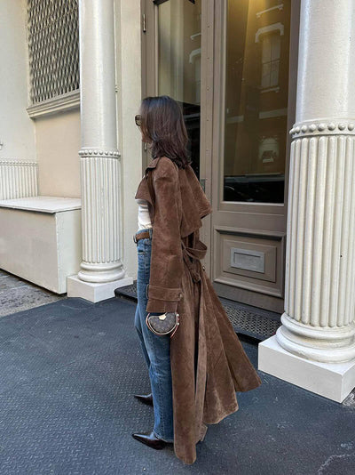 Shyrin | Women’s Double-Breasted Trench Coat | Sleek Layering