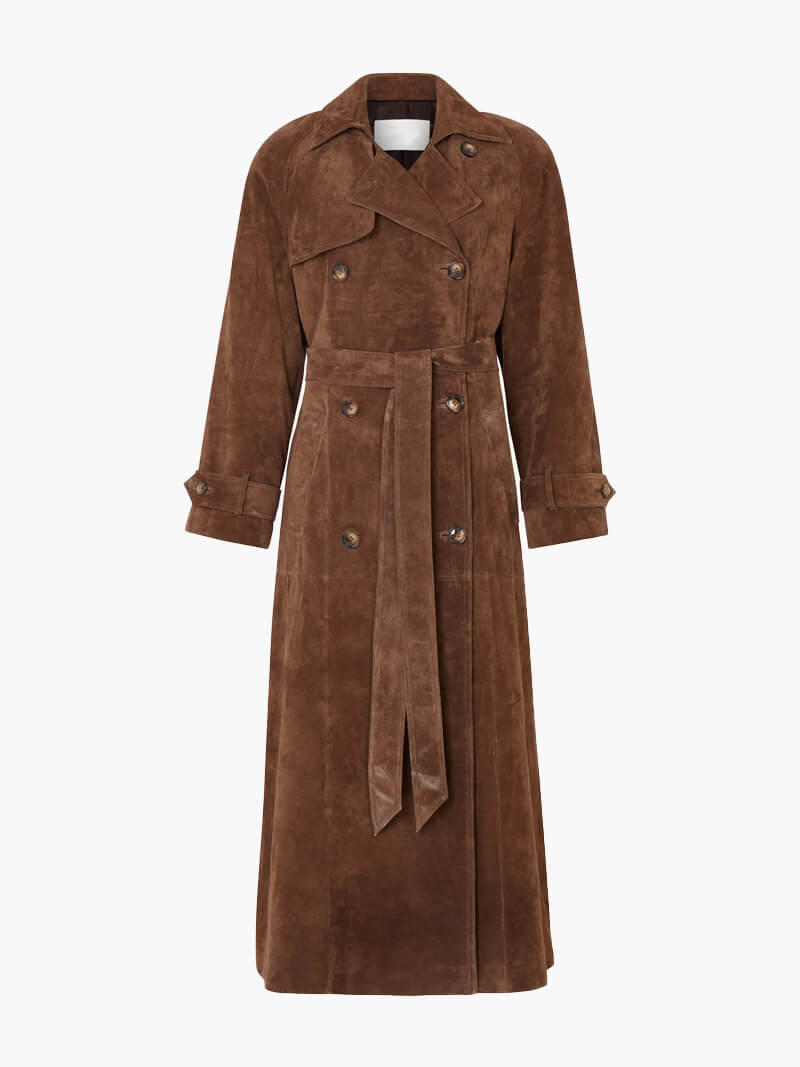 Shyrin | Women’s Double-Breasted Trench Coat | Sleek Layering