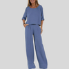 Women’s Relaxed Fit Linen Blend Two Piece Set