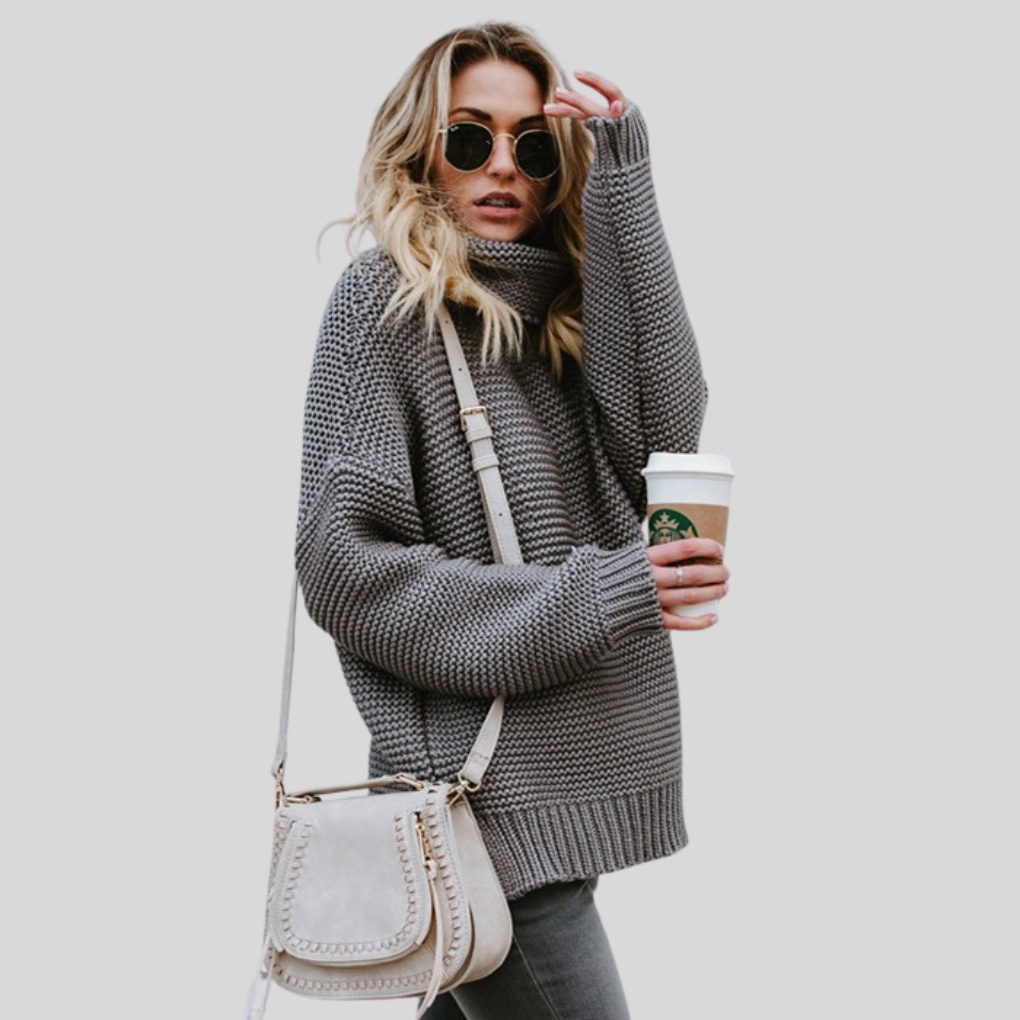 Luxe Knitted Turtleneck Sweater for Women