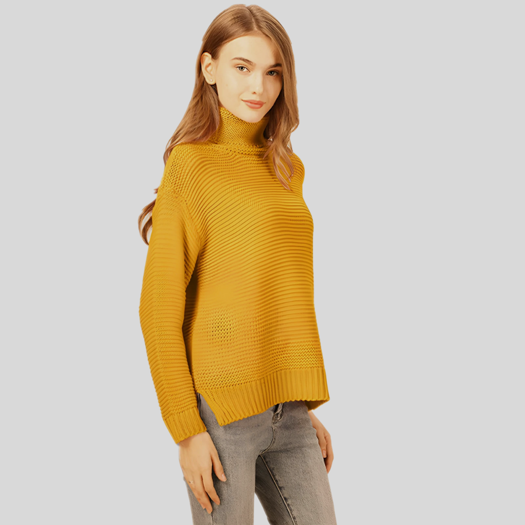 Luxe Knitted Turtleneck Sweater for Women
