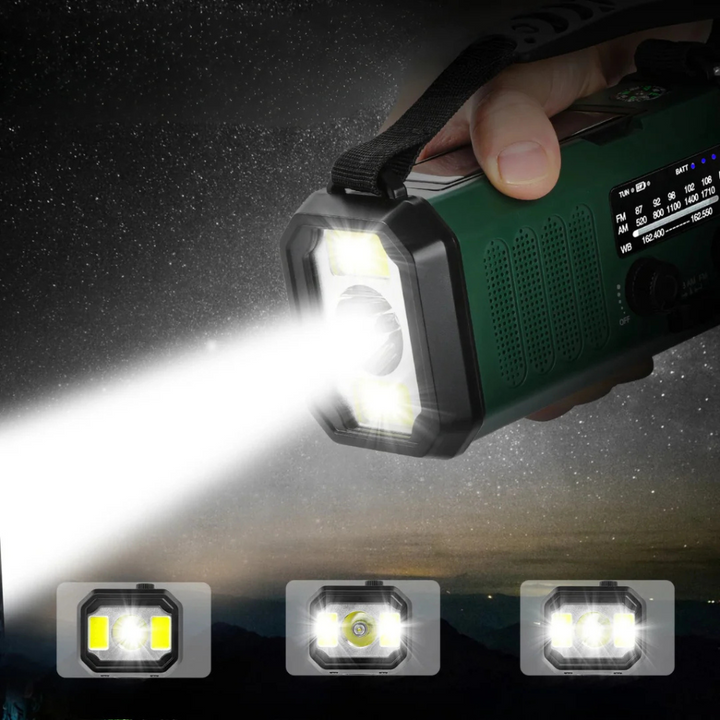Universal Emergency Crank & Solar Radio