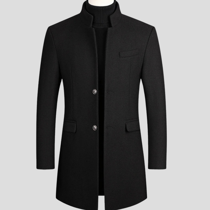 Men’s Elegant Wool-Blend Coat