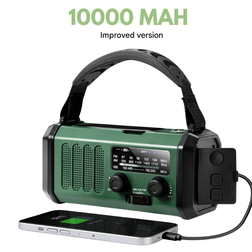 Universal Emergency Crank & Solar Radio