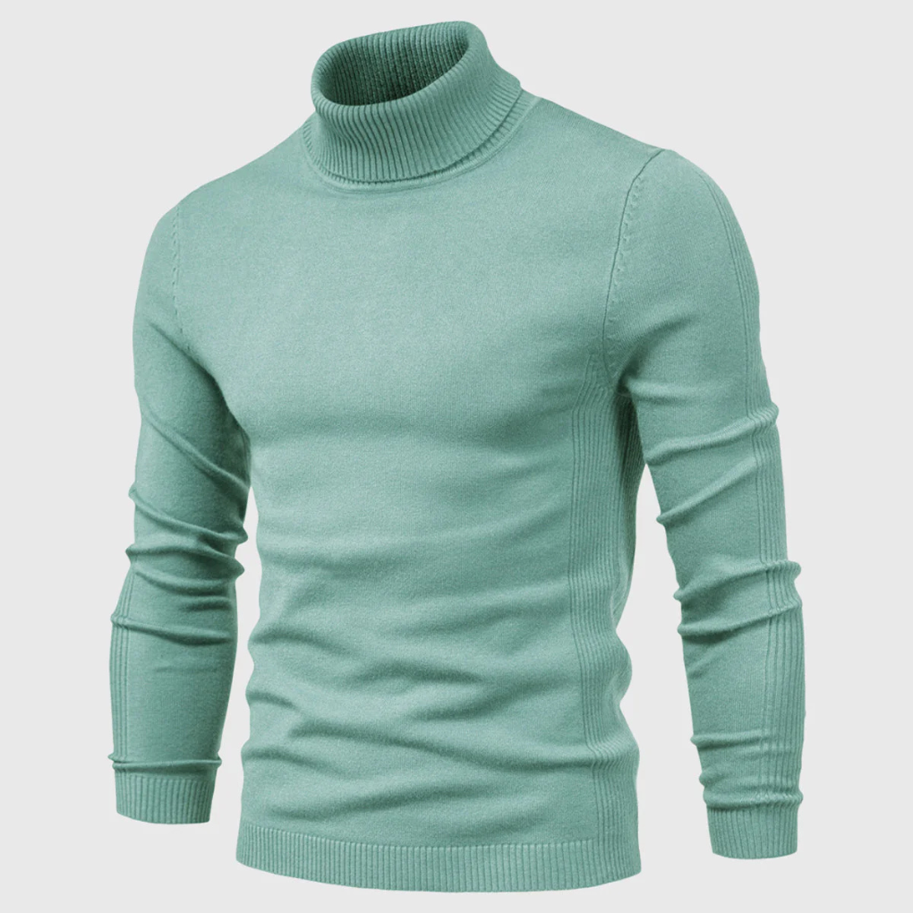 Men’s Wash-Able Turtleneck Sweater – Practical Style with Everyday Wear