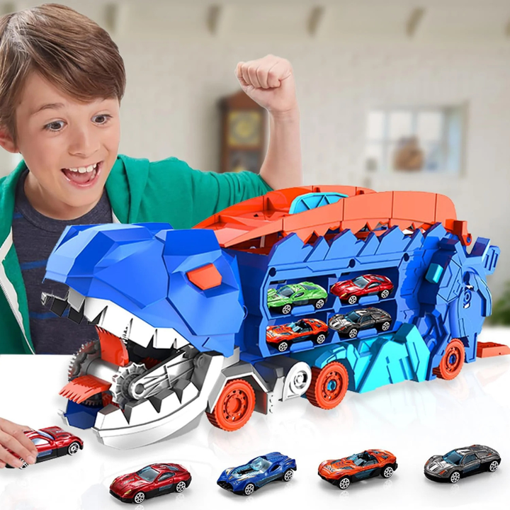 Dino City Transporter – Race Track & Transformable Truck