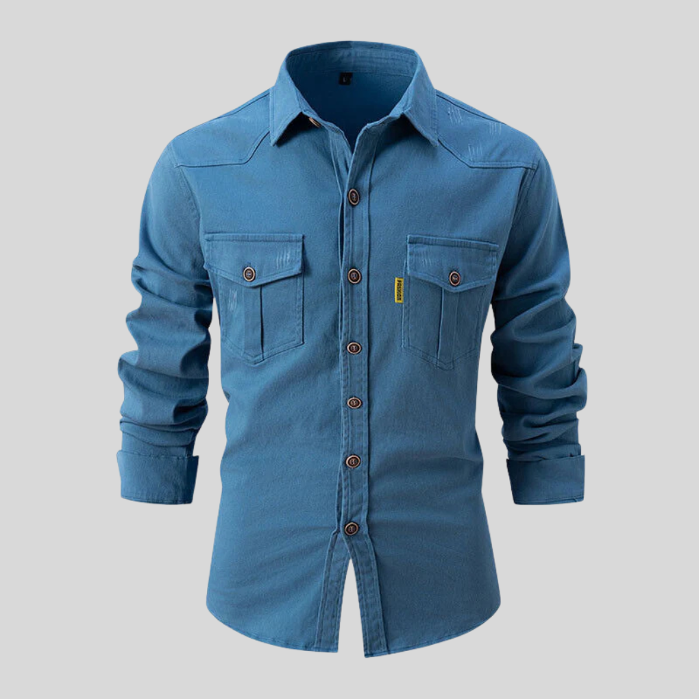 Men’s Work-Day Shirt – Heavy-Duty Design with Everyday Utility
