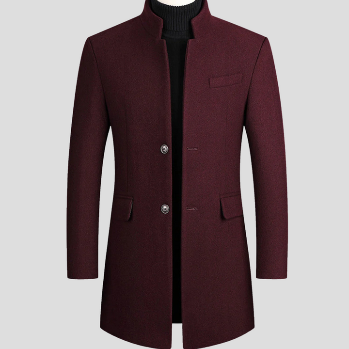 Men’s Elegant Wool-Blend Coat