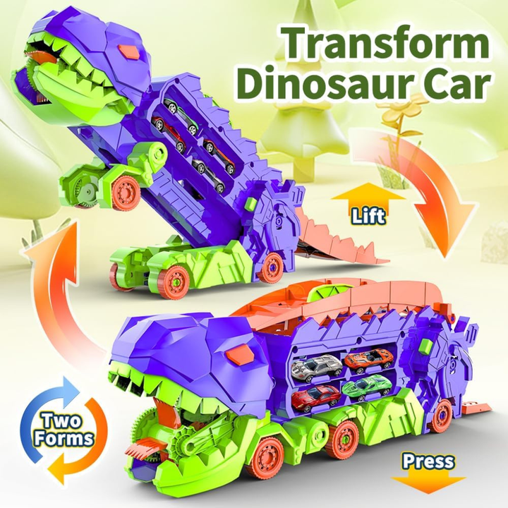Dino City Transporter – Race Track & Transformable Truck