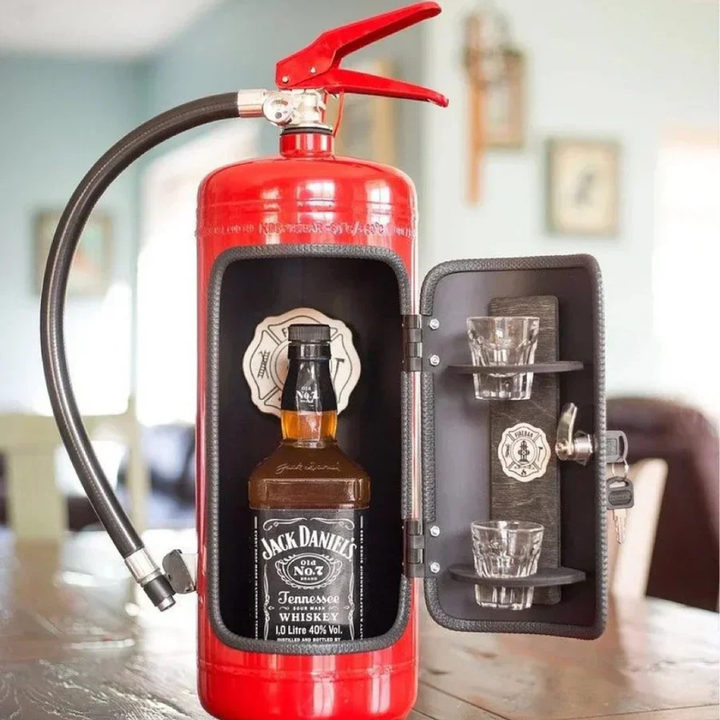 Hidden Fire Extinguisher Mini-Bar