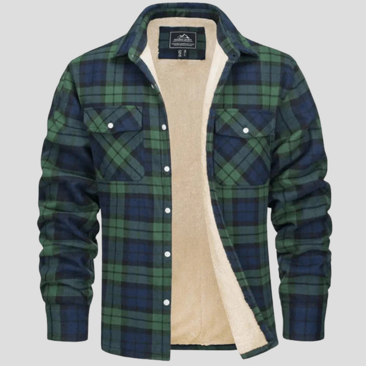 Men’s Plaid Jacket with Fleece Lining