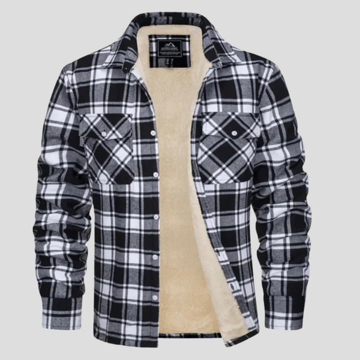 Men’s Plaid Jacket with Fleece Lining